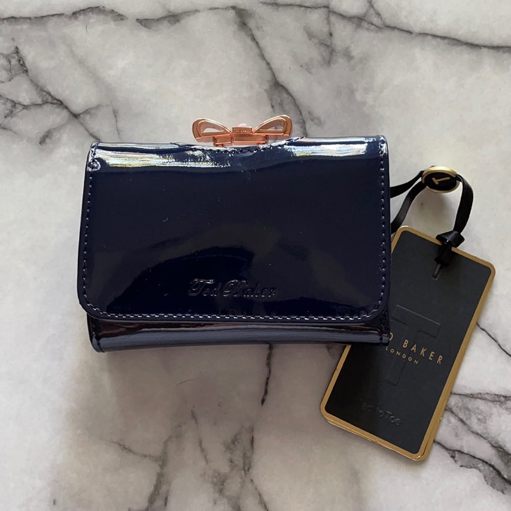 Ted Baker Small Crystal Bow Purse, Navy